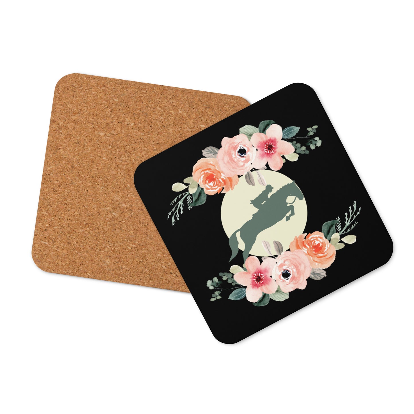 Floral Jumper Cork-back coaster