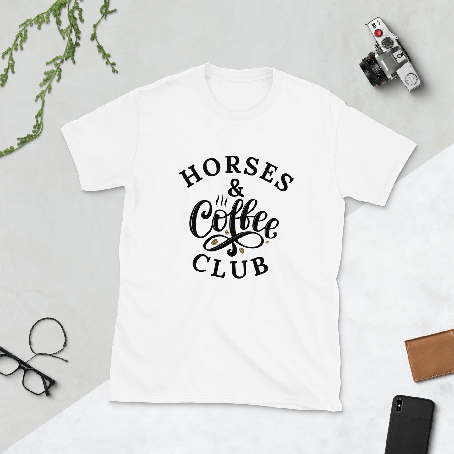 Horses and Coffee Club - Short-Sleeve Unisex T-Shirt