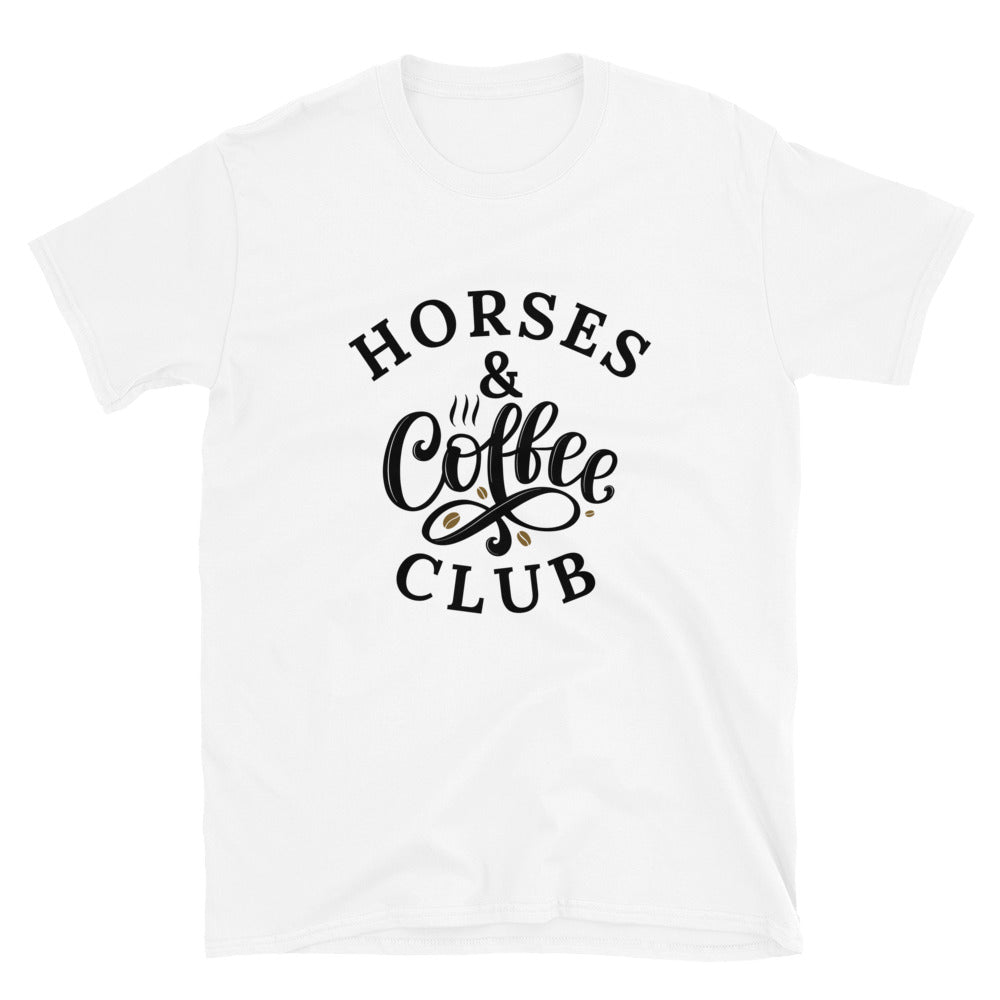 Horses and Coffee Club - Short-Sleeve Unisex T-Shirt